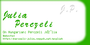 julia perczeli business card